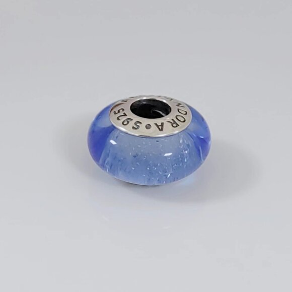 Pandora Cinderella’s Signature Color Blue Murano Glass Charm Bead with box - Picture 2 of 6